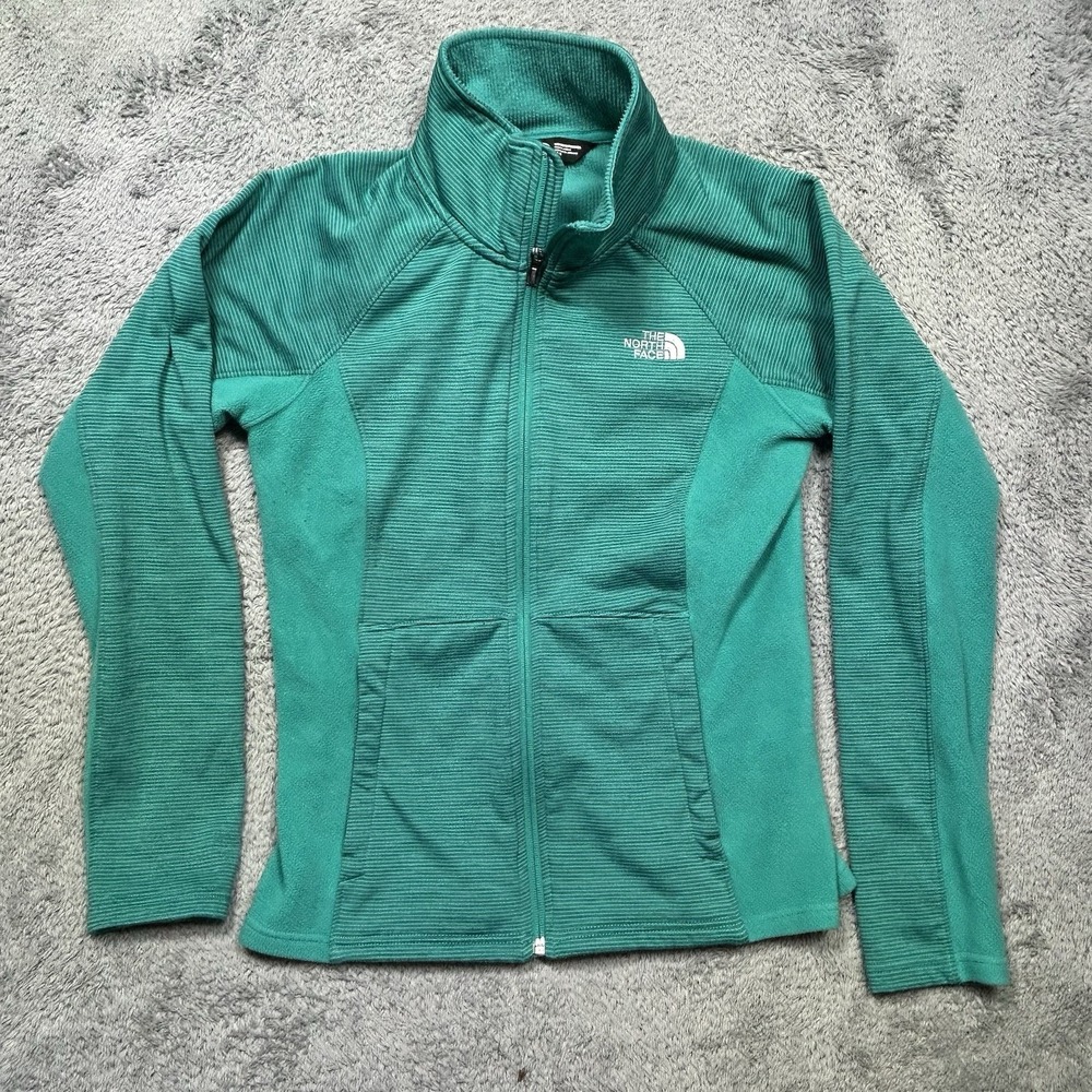The North Face Jacket Women's M Green Castle Crag Full Zip Pockets Outdoor EUC
